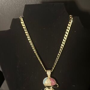 Elegant 14 Gold Plated Pendant Necklace